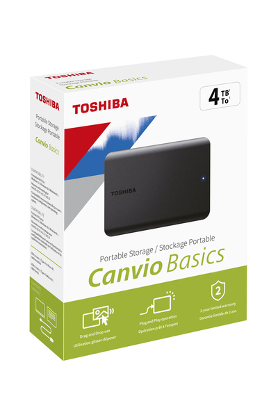 Toshiba 4TB Canvio Basics 2.5" USB3.2 TOSHIBA HDTB540EK3CA (USB2.0 Uyumlu)