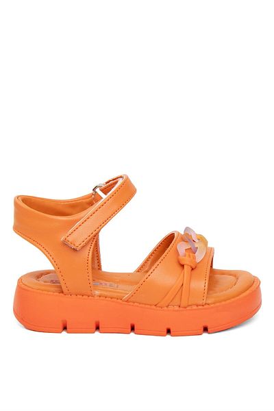 Minican J B 260 Baby Girl's Flat Sandals Orange