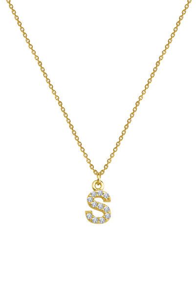 Gimora Kadın Taşlı S Harfi Kolye