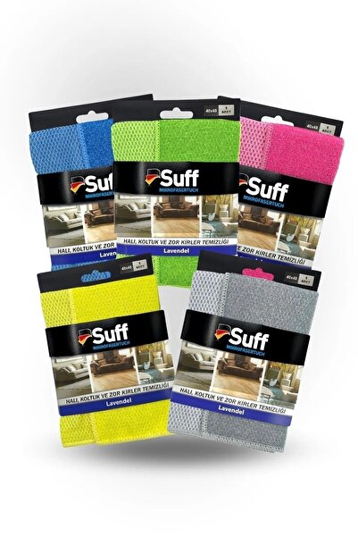 Washmex قماش سحري مسنن من الألياف الدقيقة باللافندر (40 × 40 سم) - قماش صعب للأوساخ