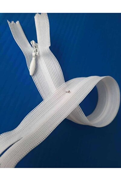 Beyna 50 см бял скрит цип - 1 пакет от 5 броя