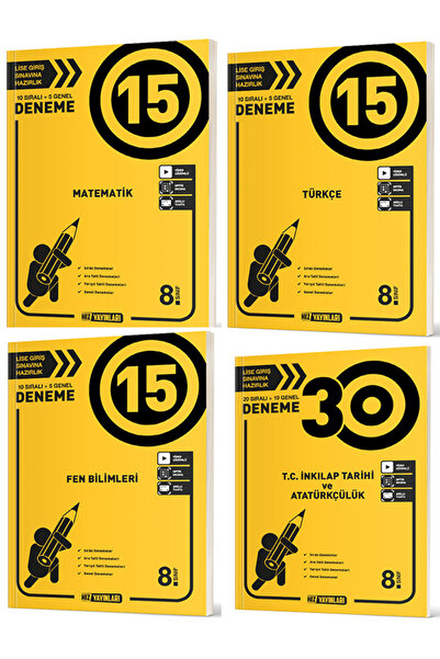 Hız Yayınları 8.SINIF MATEMATİK FEN BİLİMLERİ TÜRKÇE VE İNKILAP TARİHİ BRANŞ ...