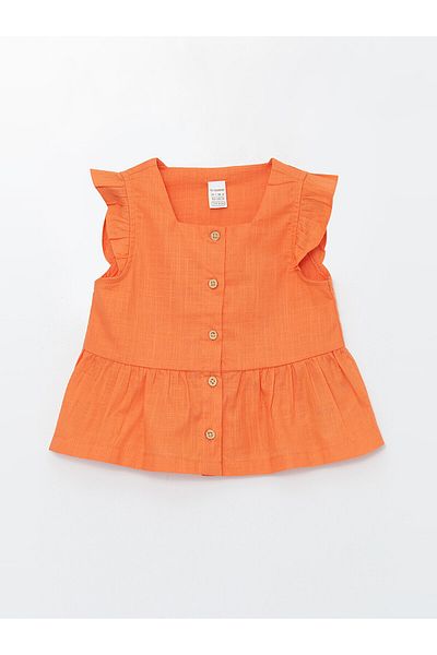 LC Waikiki Ärmelloses Basic-Baby-Hemd mit quadratischem Kragen