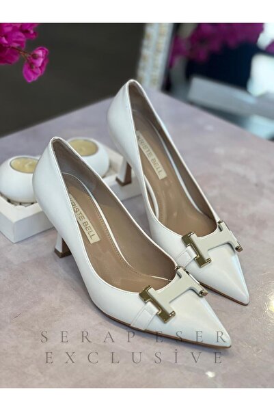 KRISTE BELL KRISTEBELL BEYAZ TOKALI TOPUKLU AYAKKABI