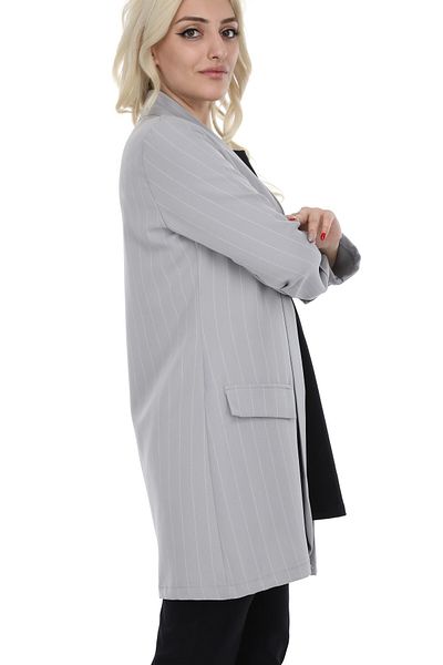 Fashion'S Striped Shawl Collar Jacket