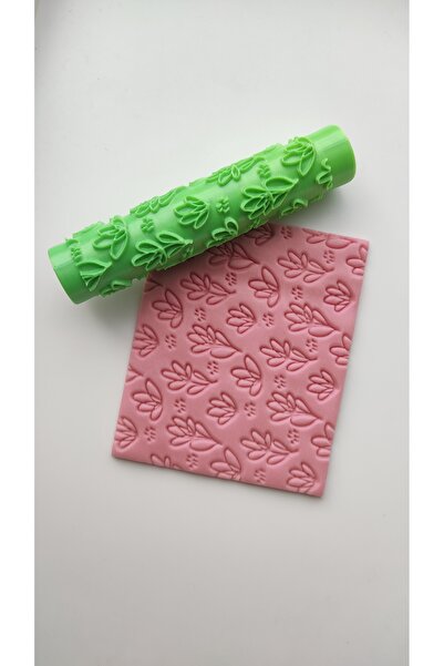 Roll3d Polimer Kil Desen Verici Merdane/ Çiçekler / Desen Oklavası / Polimer ...