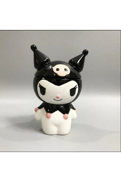 hediyeconcepti 350ml Sanrio Kuromi Sevimli Karikatür Seramik Kupa Süt Kahve Ç...