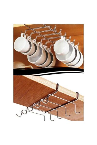 Generic Brand 10 Hooks Mug Cup Hanger Hanging Attached under Shelf