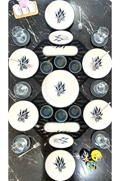 Areyma Başak Gray 6-Person Breakfast Set