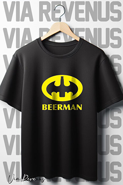 Vordevia Μπλουζάκι Beerman Printed Μαύρο Oversize - Crew Neck