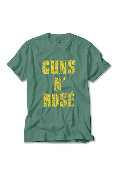 Z zepplin Μπλουζάκι Guns N Rose Text Yellow Green