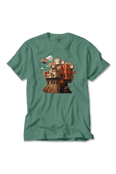 Z zepplin Red Brick House Green T-Shirt