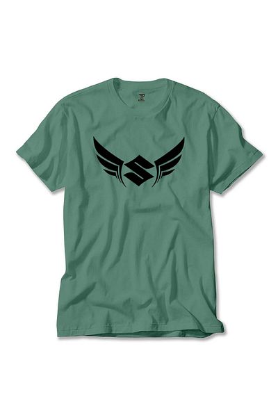 Z zepplin Πράσινο T-Shirt Suzuki Wings