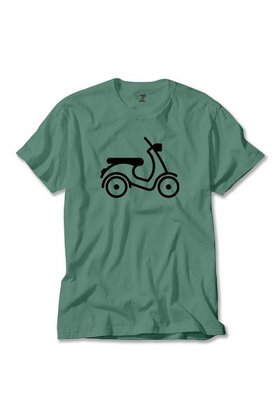 Z zepplin Πράσινο T-Shirt Vespa Scotter Silhouette