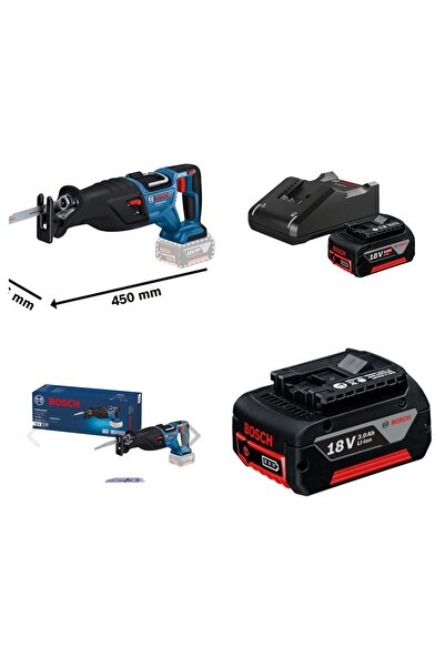 Bosch Gsa 185 Tilki Kuyruğu (1 x 4.0 ah + 1 x 3.0 ah Akü)