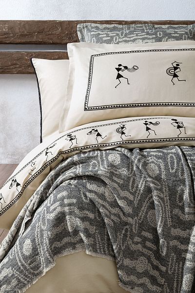 Yataş Anthracite Pulido Single Bed Duvet Cover Set