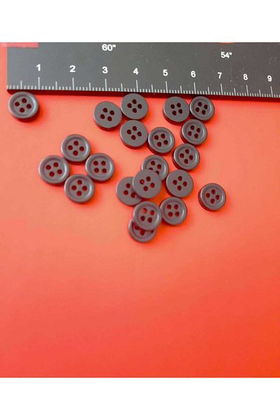 Beyna Black Polyester Shirt Button 9 mm 1 Pack 25 Pcs