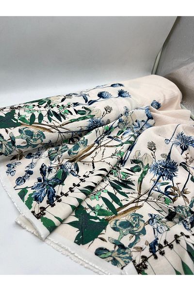 Kumaş Sevdası 145 cm Linen Eni - Double-Sided Watery Patterned Ayrobin Shirt Tunic, Etc Does Not Show Inside