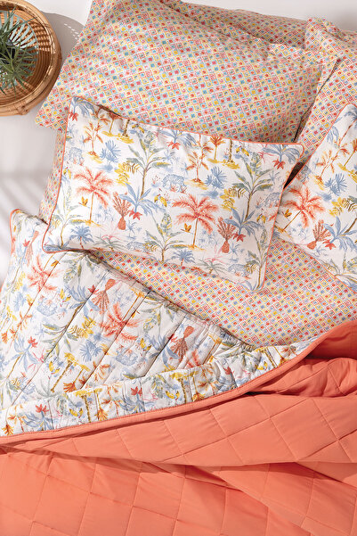 Yataş Marsel Single Co-Mic Bedspread Set - Orange