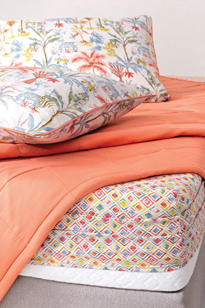 Yataş Marsel Single Co-Mic Bedspread Set - Orange