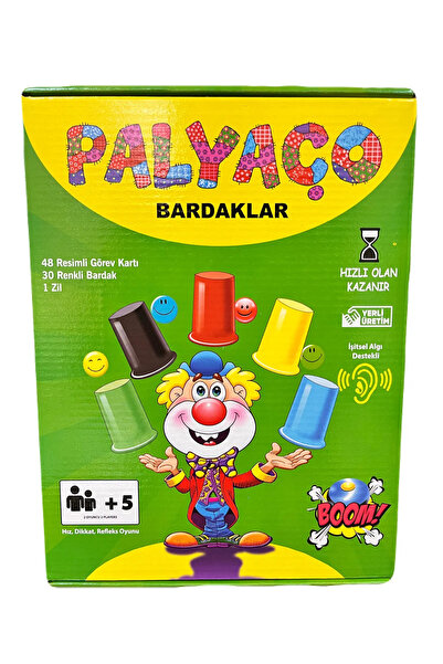 TİFOYS Sihirbaz Çubuk , Buz Kırma , Palyaço Bardak ( 3 Parça ) Aile Etkinlik Oyun Seti