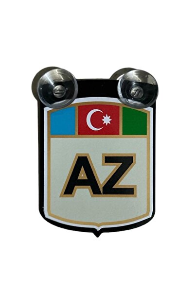 HMNL Etiketçilere Özel AZERBAYCAN (AZ) Harfi Cam Süsü Pleksi Vantuzlu Arma 10...