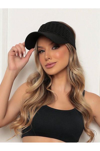 Goldmine Black Women's Visor Hat - Knitted Pattern