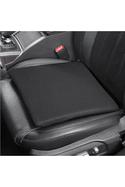RevuBaby Car Orthopedic Sitting Cushion Auto Comfort Pad Chair Softener Black 4cm Thickness 50X50Cm