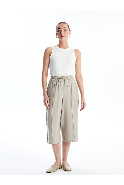 LC Waikiki LCW Beli Lastikli Rahat Kalıp Kadın Kapri