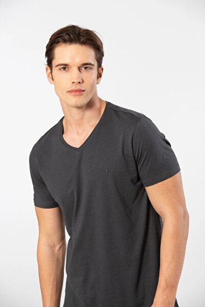 Cacharel Ανδρικό T-shirt Crew Neck - 50% Modal Cotton, 50% Κανονικό βαμβάκι
