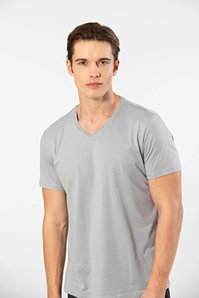 Cacharel Ανδρικό T-shirt Crew Neck - 50% Modal Cotton, 50% Κανονικό βαμβάκι