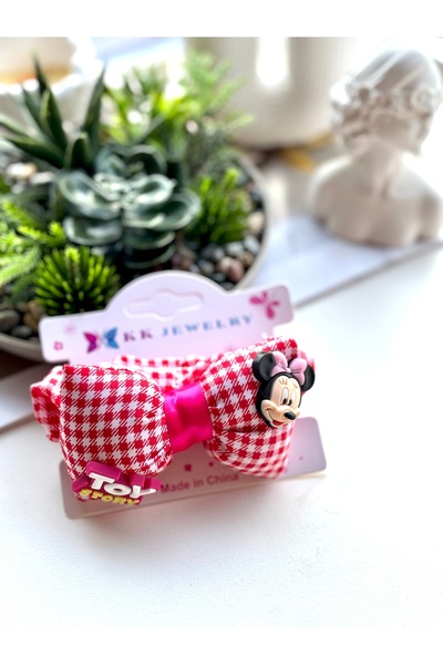 NEHİRDEN Minnie Mouse Peluş Fiyonk Toka