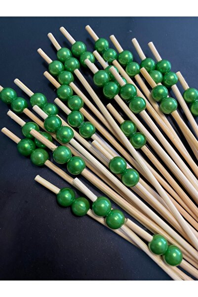 yağmur gökçe رقم: 74 - 25 قطعة 15 سم مسواك كوكتيل لؤلؤي مزدوج