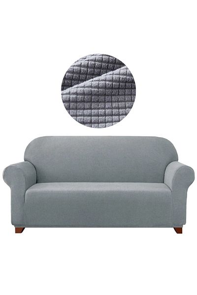 Bemrax Piti Square Sofa Cover, Lycra Sofa Bed Cover 1 Piece 3 Seater