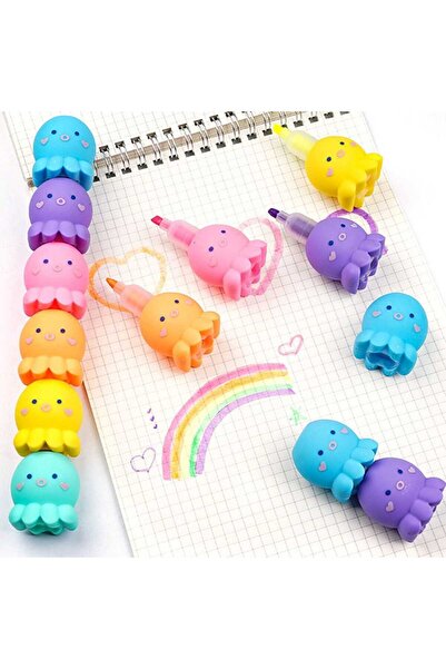 Meyra Accessories yeni model fosforlu kalem setleri makaron dondurma panda ahtapot figürlü rengarenk hediyelik setler