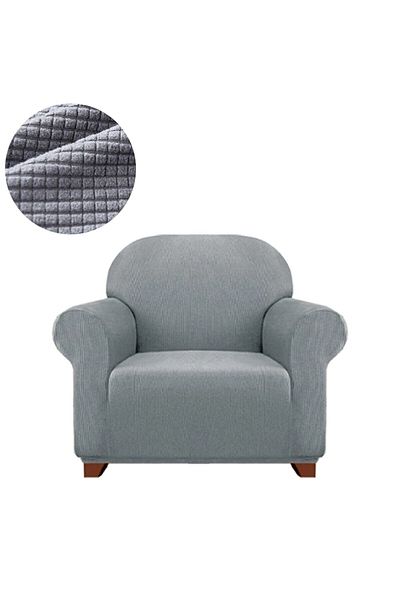 Bemrax Elastic Piti Square Seat, Sofa Cover - Single Armchair
