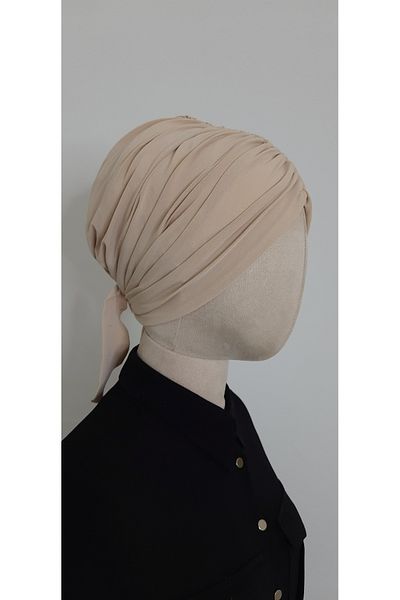 R&S modibone Hijab Swimming Cap - For Sea and Pool, Compatible with Hasema and Swimsuit Top, Tan Color