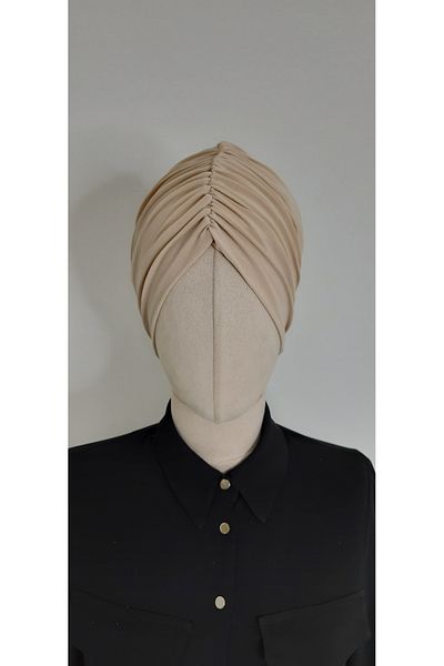R&S modibone Hijab Swimming Cap - For Sea and Pool, Compatible with Hasema and Swimsuit Top, Tan Color