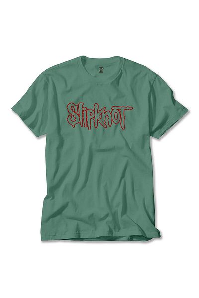 Z zepplin Πράσινο T-Shirt Slipknot Text