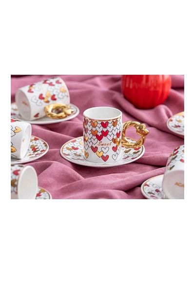 ACAR SHP6013 6-Piece Porcelain Coffee Cup Set
