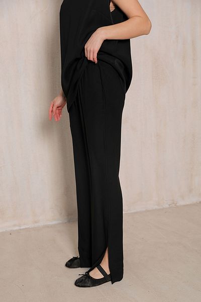 Melike Tatar BLACK Slit Trousers 32-2074