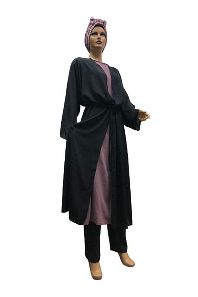 eflin Black Siphon Gusseted Hijab Pareo - Women