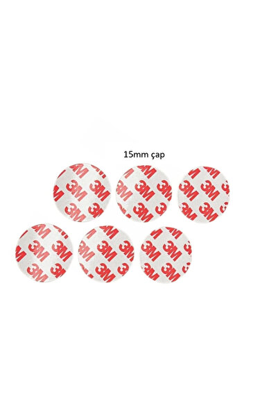 Hdg 3m Yapışkanlı Çift Taraflı Bant Şeffaf Yuvarlak- 15 Mm Çap - 500 adet