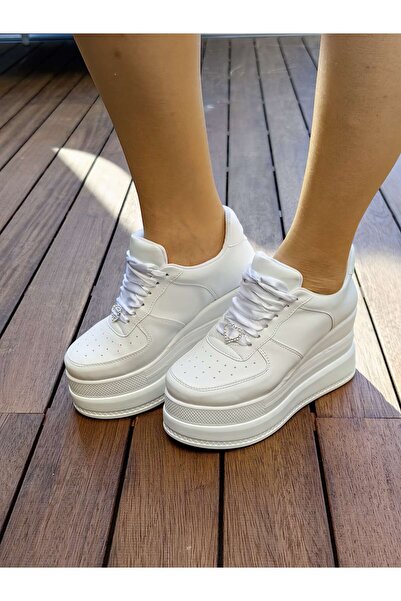 Ayakkabı Tutkusu Stilo ® Білі туфлі на підборах з наповнювачем Екстремально комфортні туфлі на високих підборах 9 см