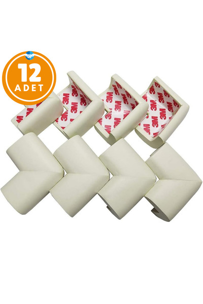 Miningaa 12 Pcs Corner Protector Cushion Pure Rubber Table Coffee Table Edge Corner Protector Child Baby Safety Protection