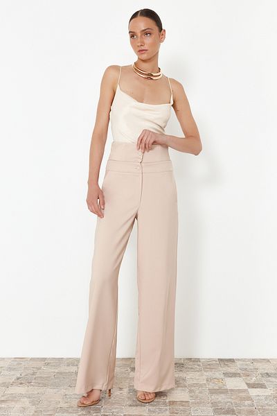 Trendyol Collection Stone Corset Detailed Woven Trousers TPRSS23PL00033