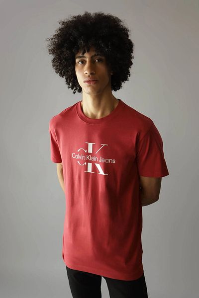 Calvin klein t shirt bordeaux sale