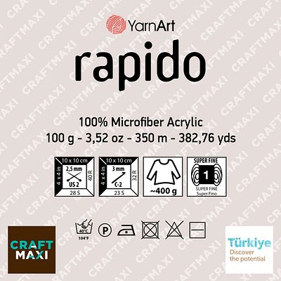 Yarnart Rapıdo - Πλεκτό Χέρι Νήμα Σκούρο Μπεζ-702