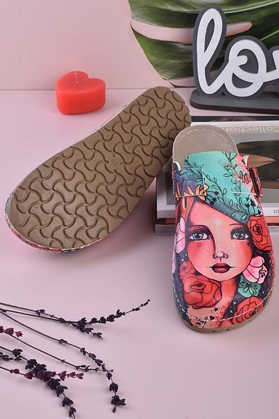 DOGİYE 8070 Παντόφλες Comfort Sabo με στάμπα για κορίτσι με μπλε μάτια