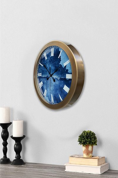 Kasva Concept Gift 36 cm Antique Metal White Roman Wall Clock
